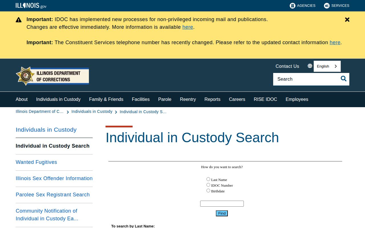 IDOC search for Stark County released inmates
